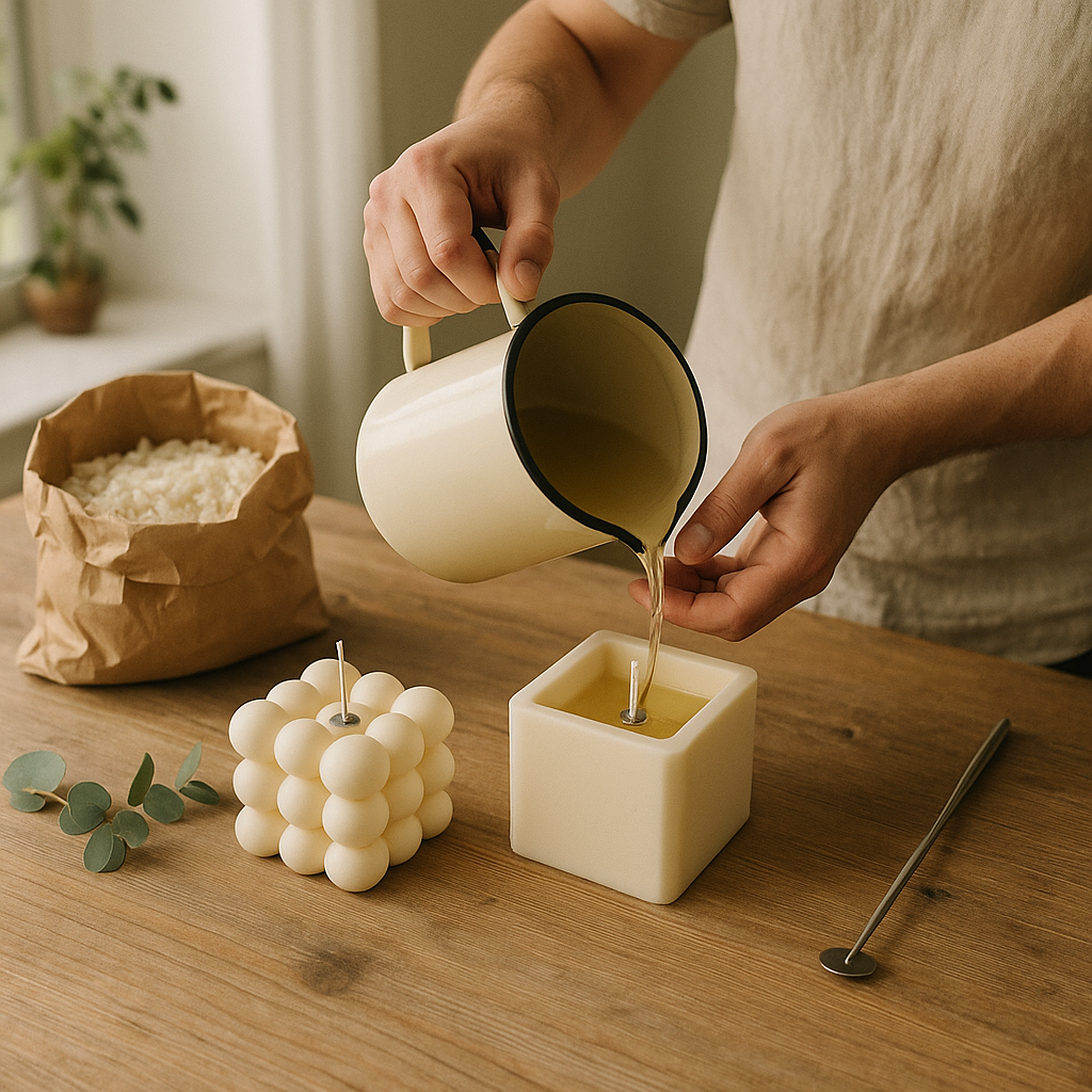 Cera de soja para moldes